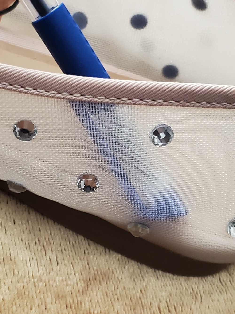 Lane Bryant Tan Embellished Mesh Ballet Flats - Picture 6 of 10